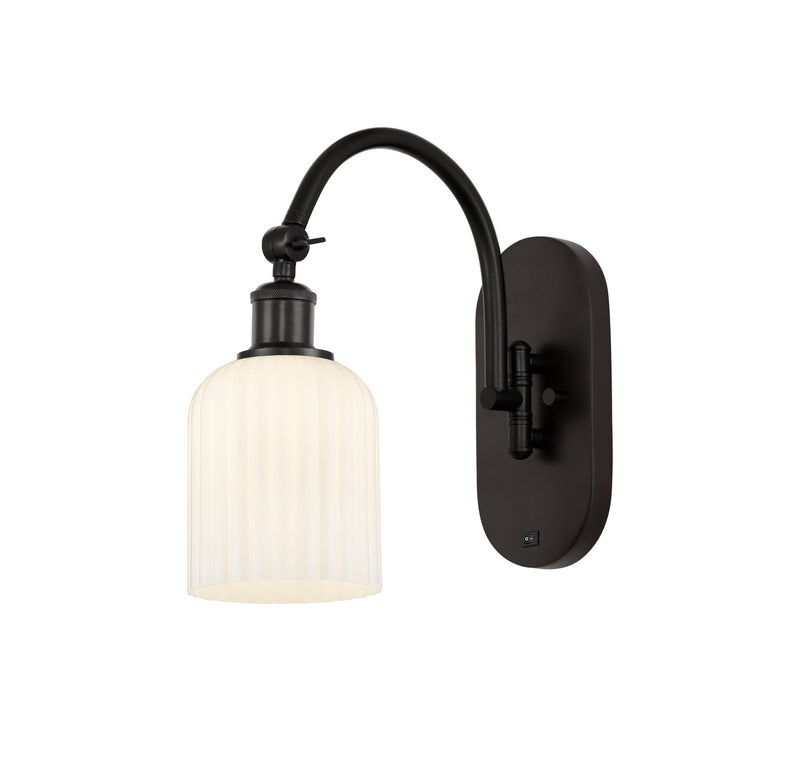 Innovations 518-1W-OB-G559-5GWH One Light Wall Sconce, Oil Rubbed Bronze
