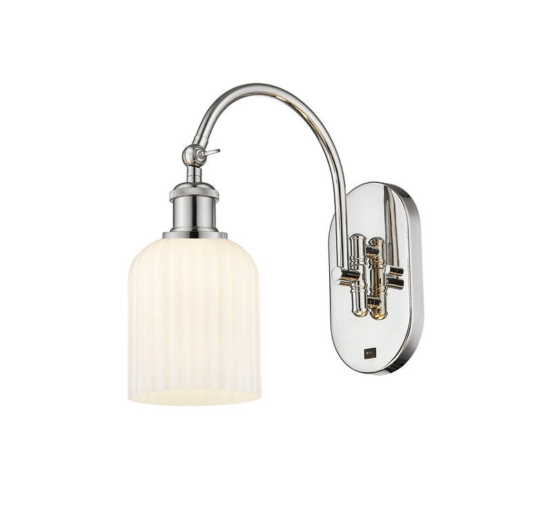 Innovations 518-1W-PN-G559-5GWH One Light Wall Sconce, Polished Nickel