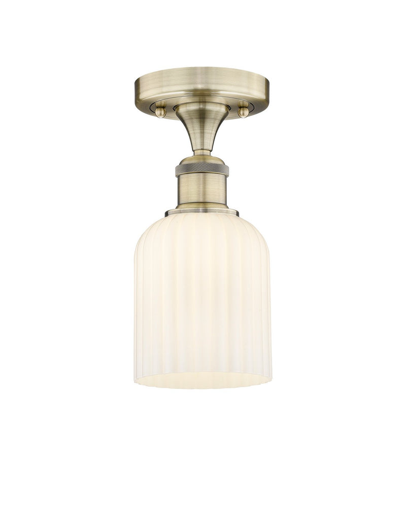Innovations 616-1F-AB-G559-5GWH One Light Semi-Flush Mount, Antique Brass