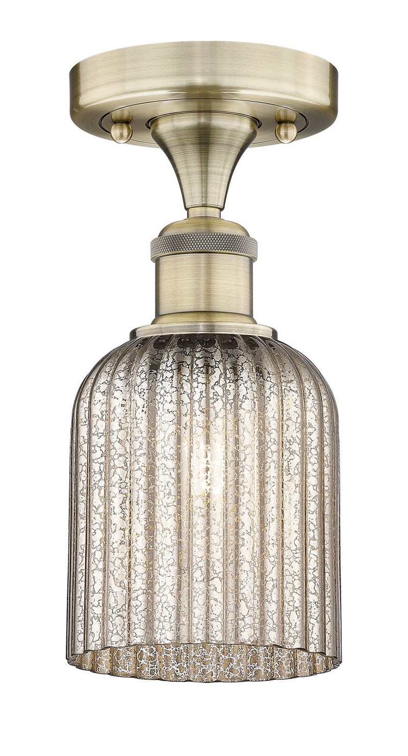 Innovations 616-1F-AB-G559-5ME One Light Semi-Flush Mount, Antique Brass