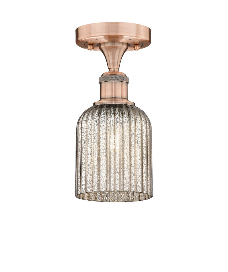 Innovations 616-1F-AC-G559-5ME One Light Semi-Flush Mount, Antique Copper
