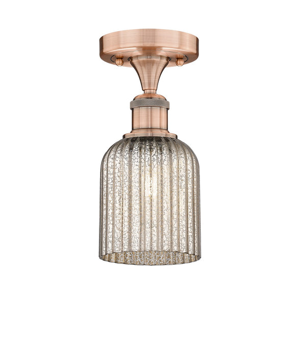 Innovations 616-1F-AC-G559-5ME One Light Semi-Flush Mount, Antique Copper