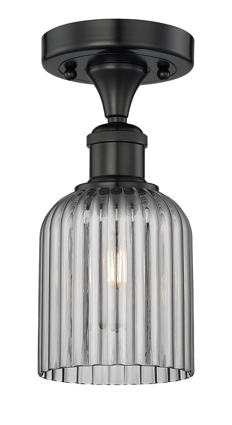 Innovations 616-1F-BK-G559-5SM One Light Semi-Flush Mount, Matte Black