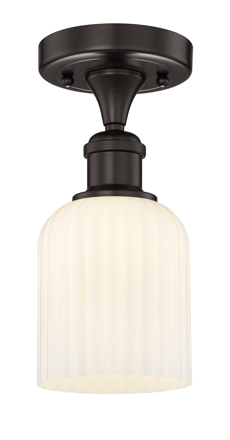 Innovations 616-1F-OB-G559-5GWH One Light Semi-Flush Mount, Oil Rubbed Bronze