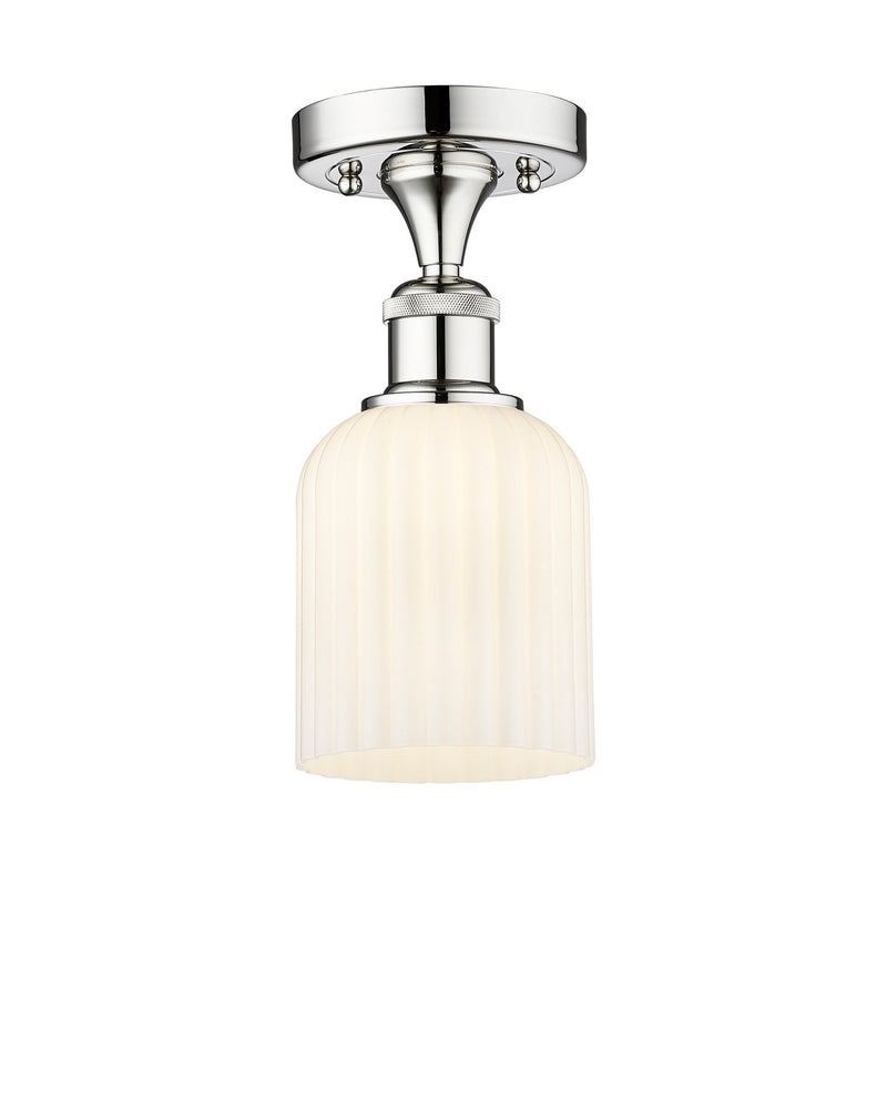 Innovations 616-1F-PC-G559-5GWH One Light Semi-Flush Mount, Polished Chrome