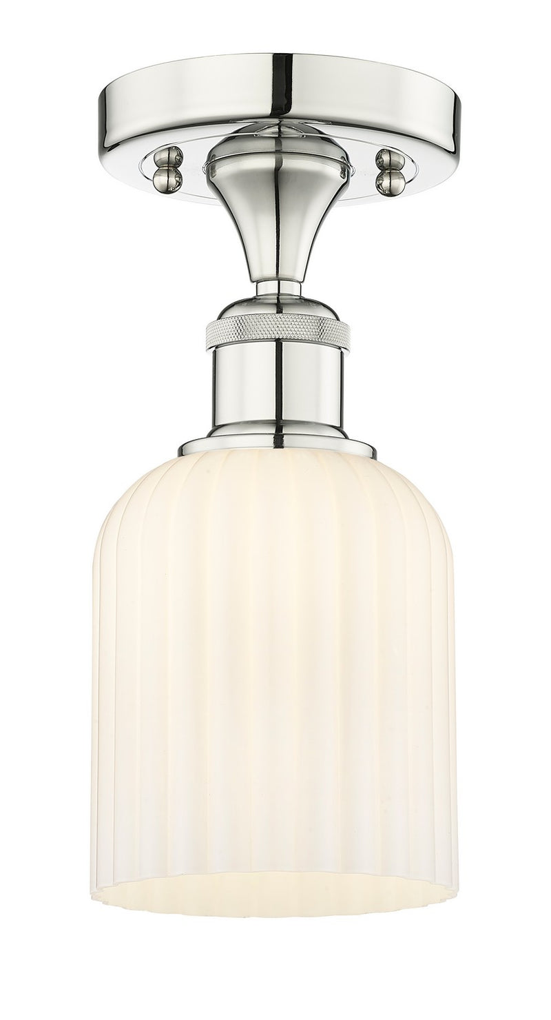 Innovations 616-1F-PN-G559-5GWH One Light Semi-Flush Mount, Polished Nickel