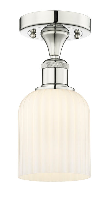 Innovations 616-1F-PN-G559-5GWH One Light Semi-Flush Mount, Polished Nickel