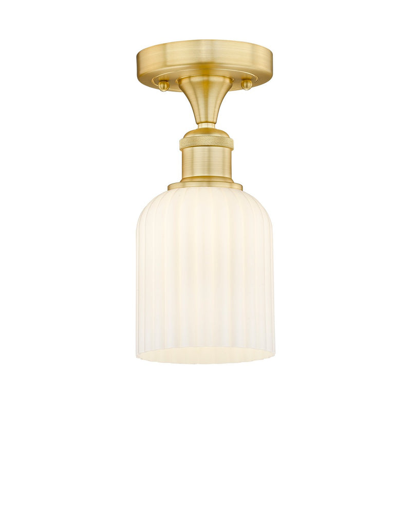 Innovations 616-1F-SG-G559-5GWH One Light Semi-Flush Mount, Satin Gold