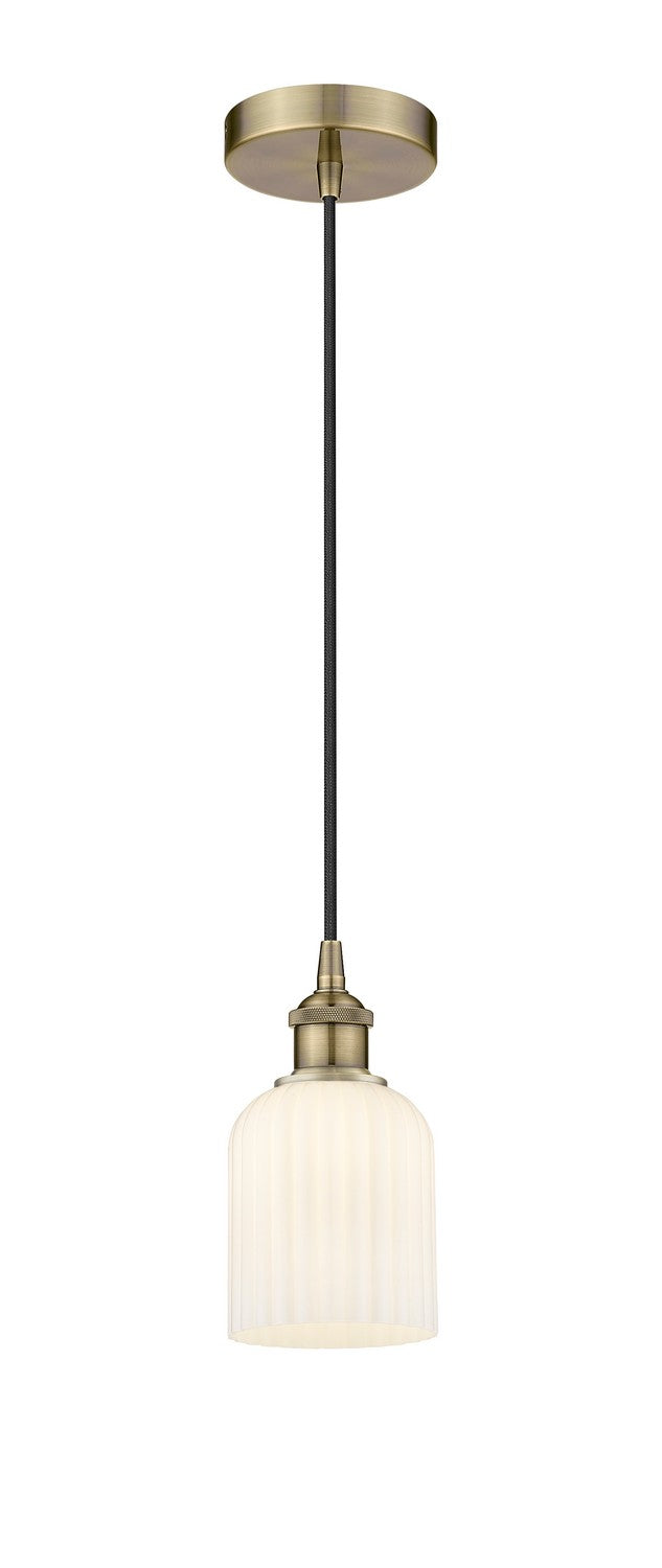 Innovations 616-1P-AB-G559-5GWH One Light Mini Pendant, Antique Brass