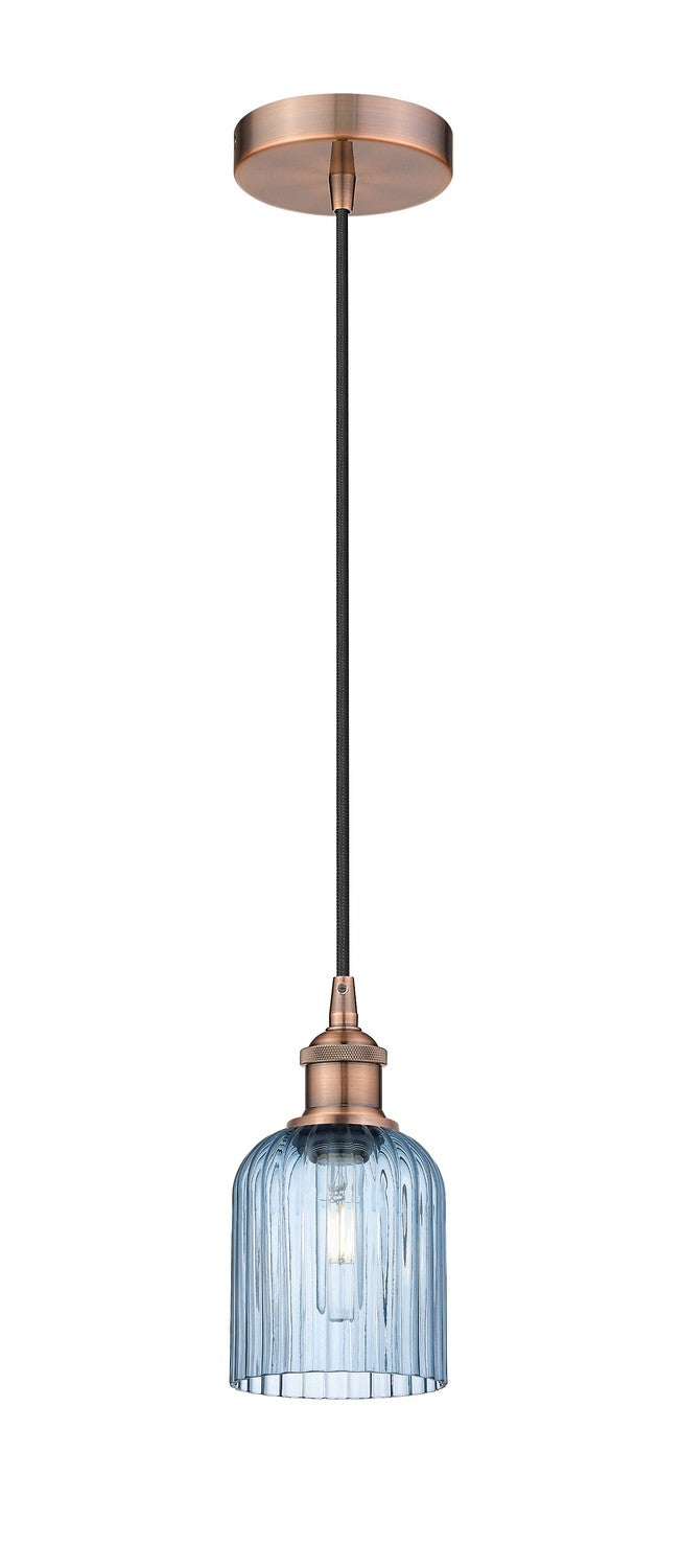 Innovations 616-1P-AC-G559-5BL One Light Mini Pendant, Antique Copper