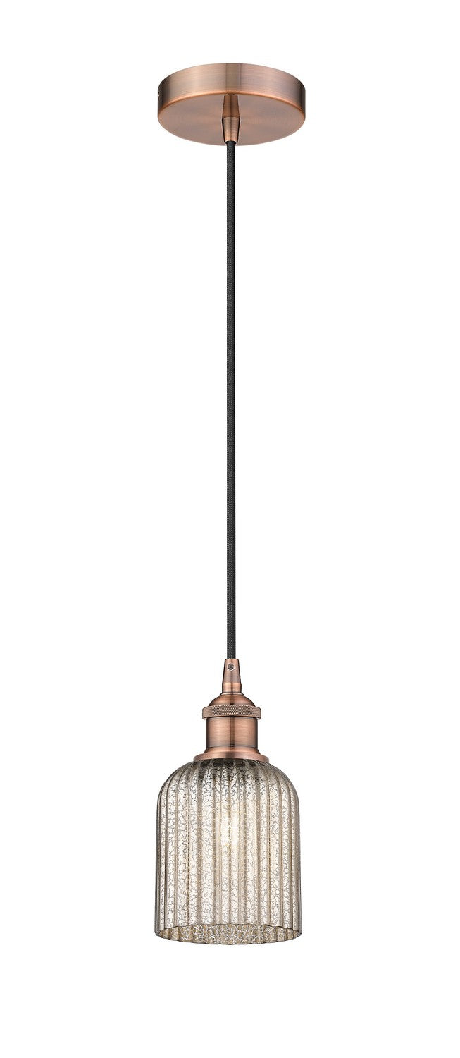 Innovations 616-1P-AC-G559-5ME One Light Mini Pendant, Antique Copper