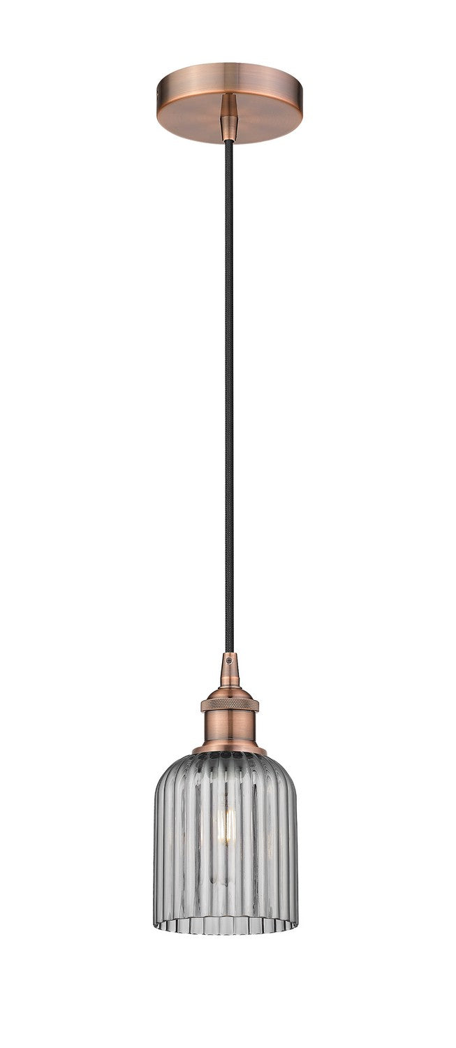 Innovations 616-1P-AC-G559-5SM One Light Mini Pendant, Antique Copper