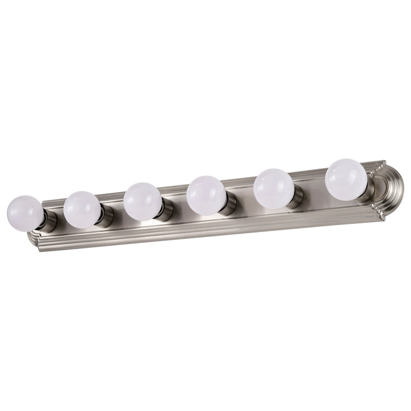 Nuvo Lighting 60-302 Six Light Vanity, Brushed Nickel