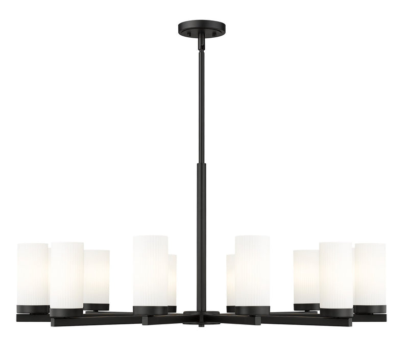 Z-Lite 3044-12MB 12 Light Chandelier, Matte Black