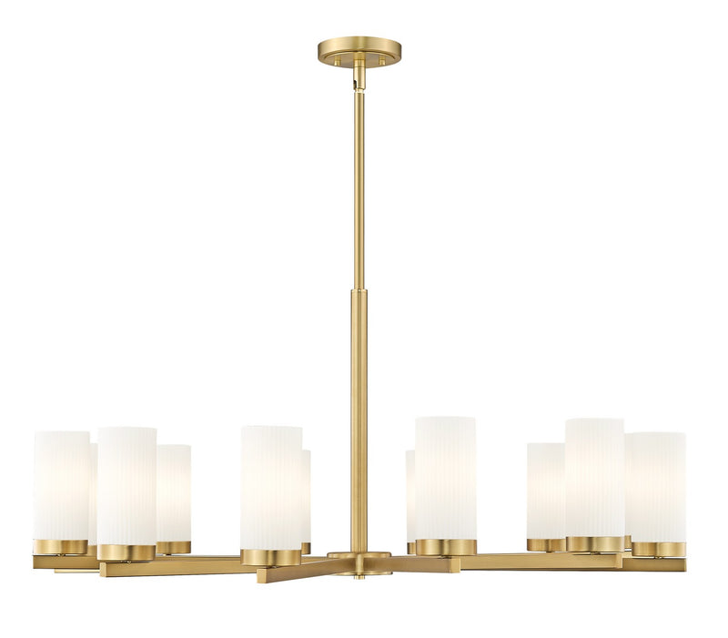 Z-Lite 3044-12MGLD 12 Light Chandelier, Modern Gold