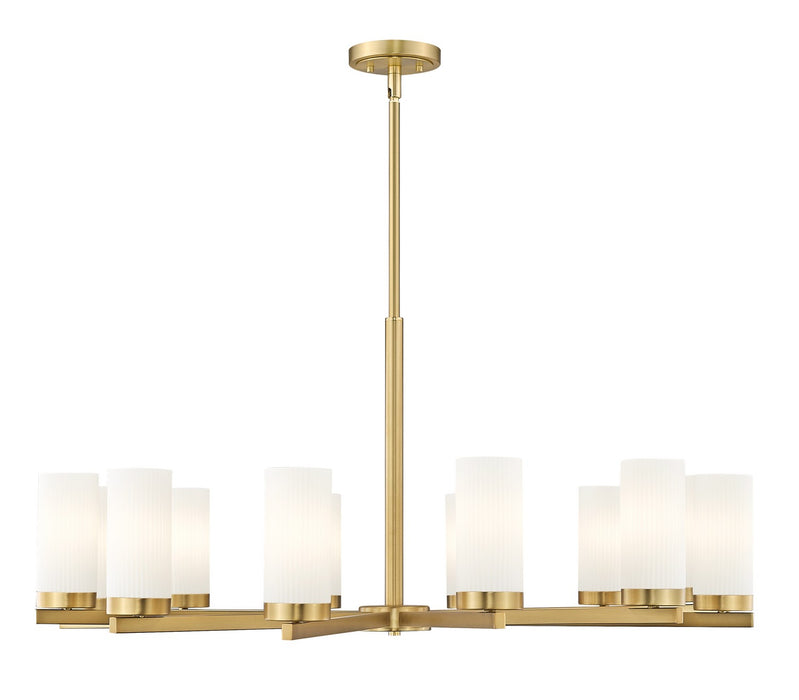 Z-Lite 3044-12MGLD 12 Light Chandelier, Modern Gold
