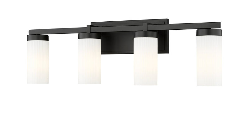 Z-Lite 3044-4V-MB Four Light Vanity, Matte Black