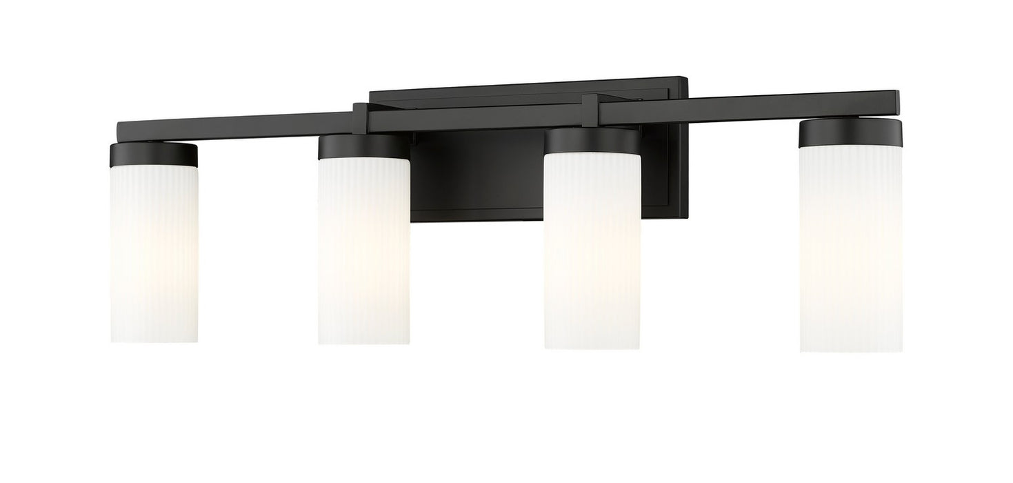 Z-Lite 3044-4V-MB Four Light Vanity, Matte Black