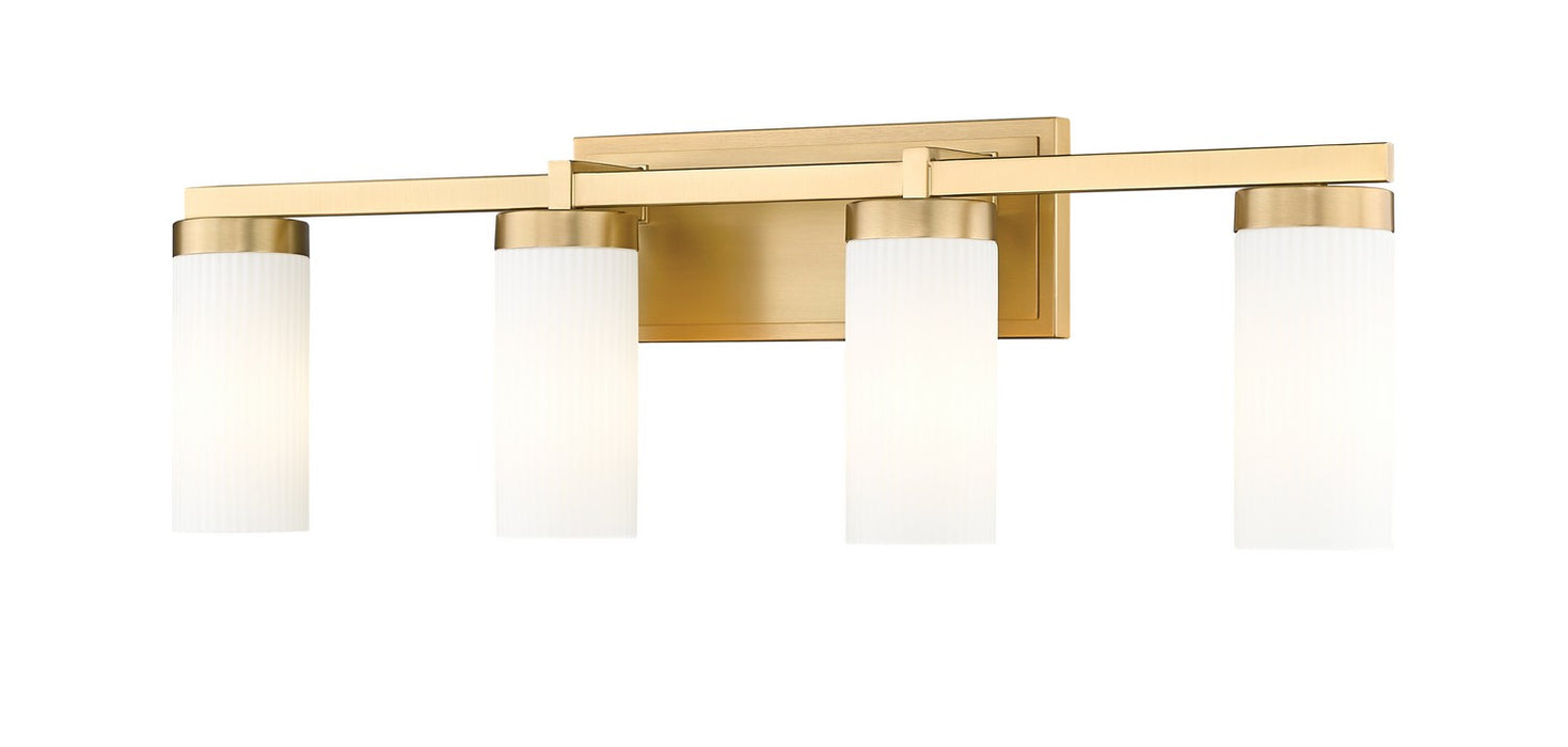 Z-Lite 3044-4V-MGLD Four Light Vanity, Modern Gold