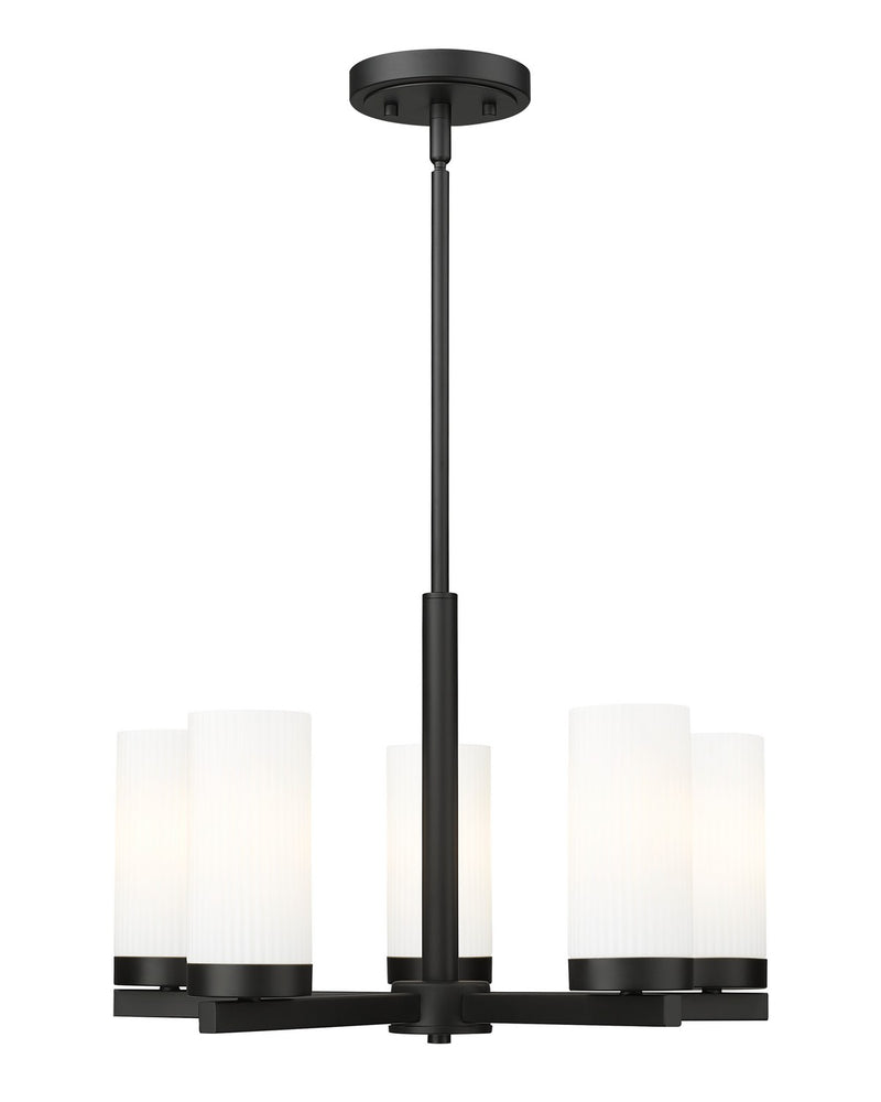 Z-Lite 3044-5MB Five Light Chandelier, Matte Black