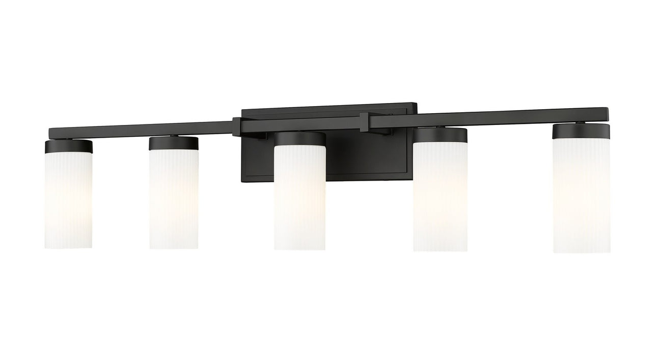 Z-Lite 3044-5V-MB Five Light Vanity, Matte Black