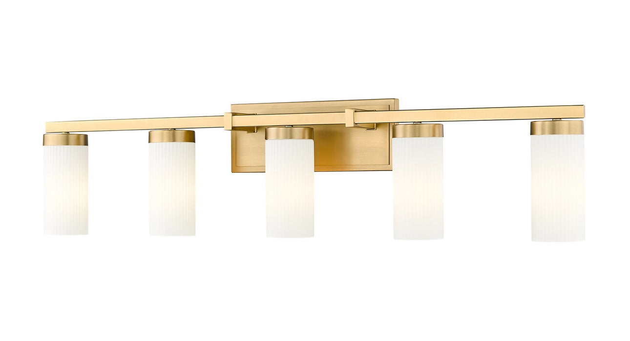 Z-Lite 3044-5V-MGLD Five Light Vanity, Modern Gold