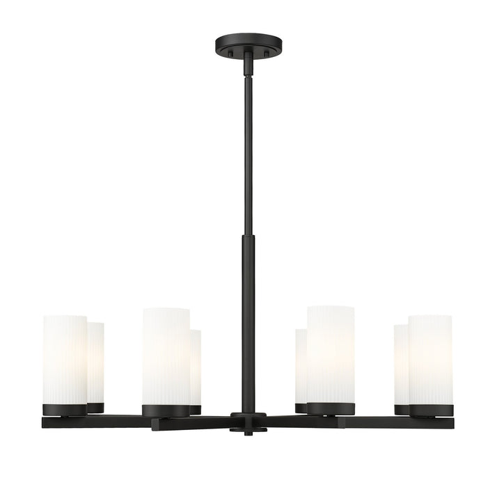 Z-Lite 3044-8MB Eight Light Chandelier, Matte Black
