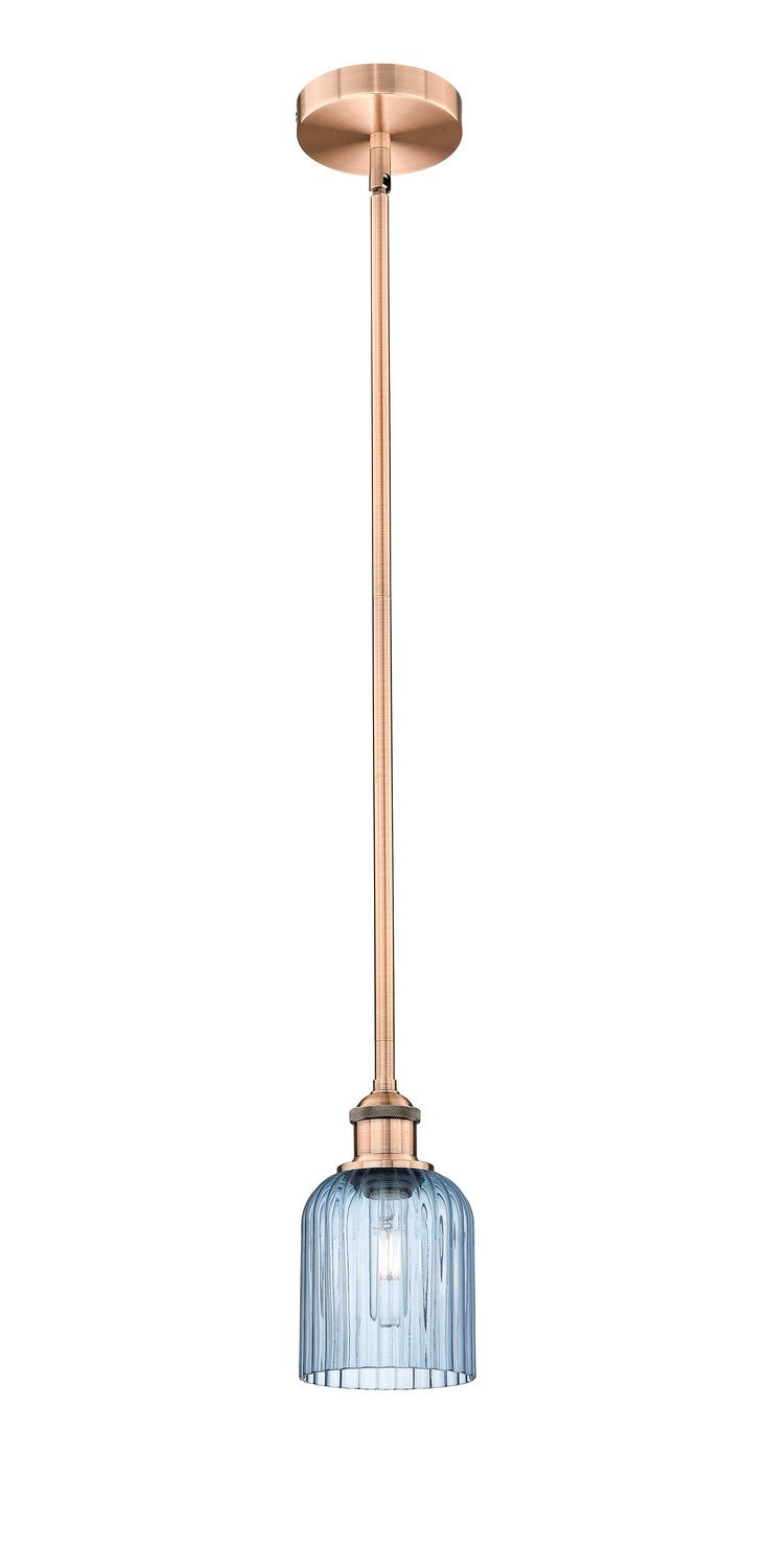 Innovations 616-1S-AC-G559-5BL One Light Mini Pendant, Antique Copper