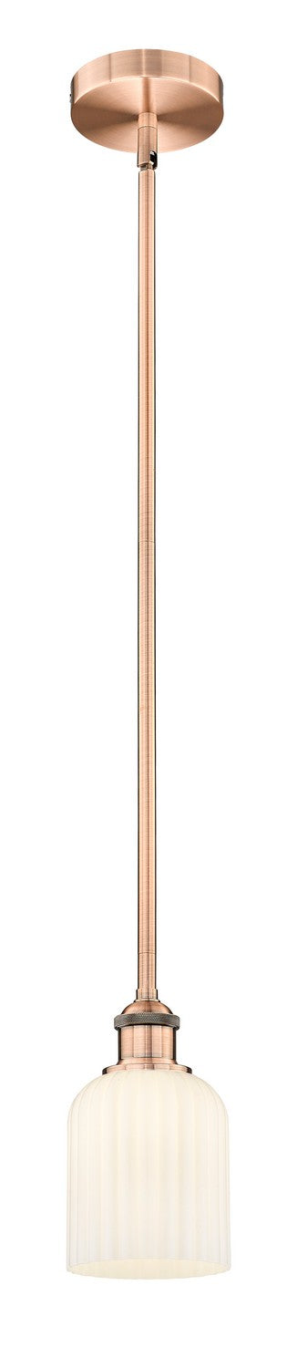 Innovations 616-1S-AC-G559-5GWH One Light Mini Pendant, Antique Copper