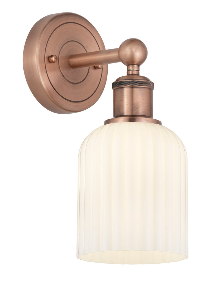 Innovations 616-1W-AC-G559-5GWH One Light Wall Sconce, Antique Copper