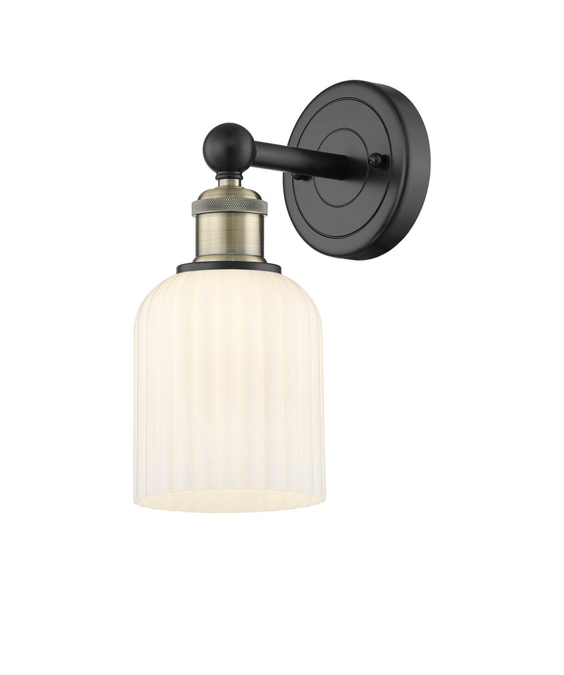 Innovations 616-1W-BAB-G559-5GWH One Light Wall Sconce, Black Antique Brass
