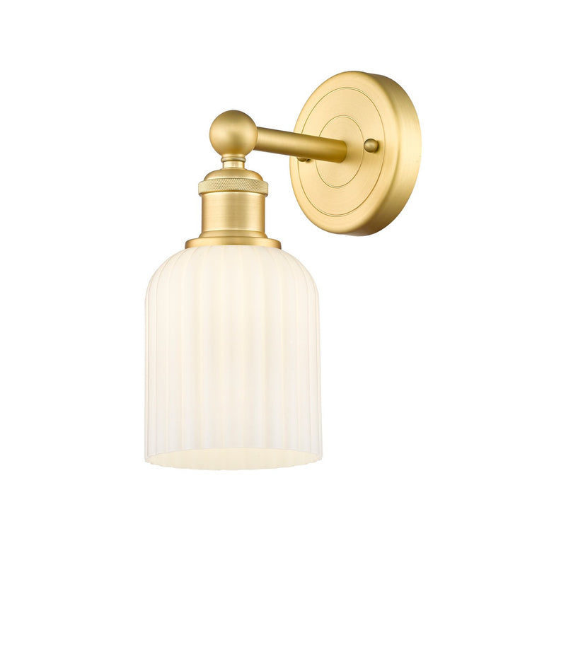 Innovations 616-1W-SG-G559-5GWH One Light Wall Sconce, Satin Gold