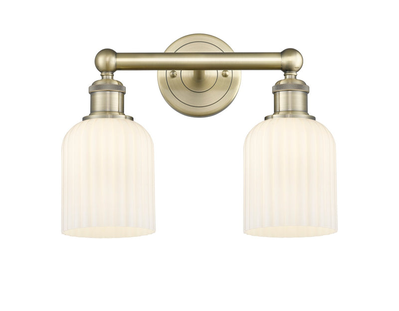 Innovations 616-2W-AB-G559-5GWH Two Light Bath Vanity, Antique Brass