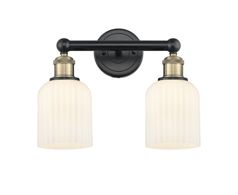 Innovations 616-2W-BAB-G559-5GWH Two Light Bath Vanity, Black Antique Brass