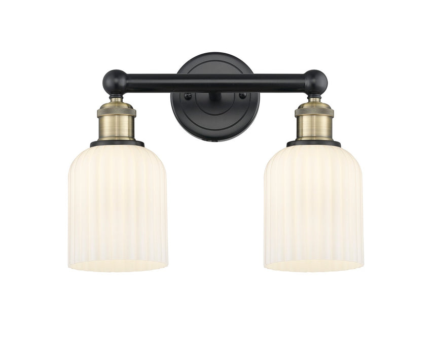 Innovations 616-2W-BAB-G559-5GWH Two Light Bath Vanity, Black Antique Brass
