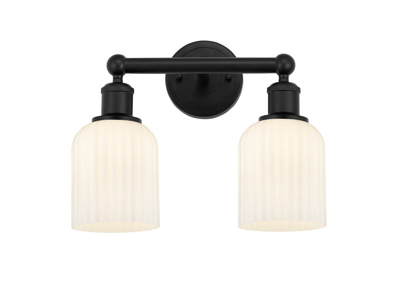 Innovations 616-2W-BK-G559-5GWH Two Light Bath Vanity, Matte Black