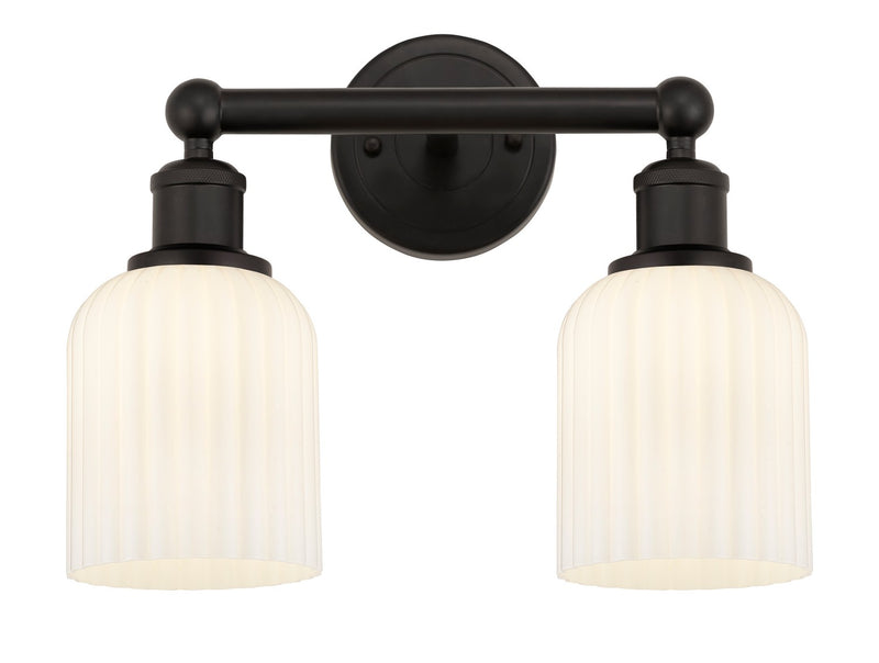 Innovations 616-2W-OB-G559-5GWH Two Light Bath Vanity, Oil Rubbed Bronze