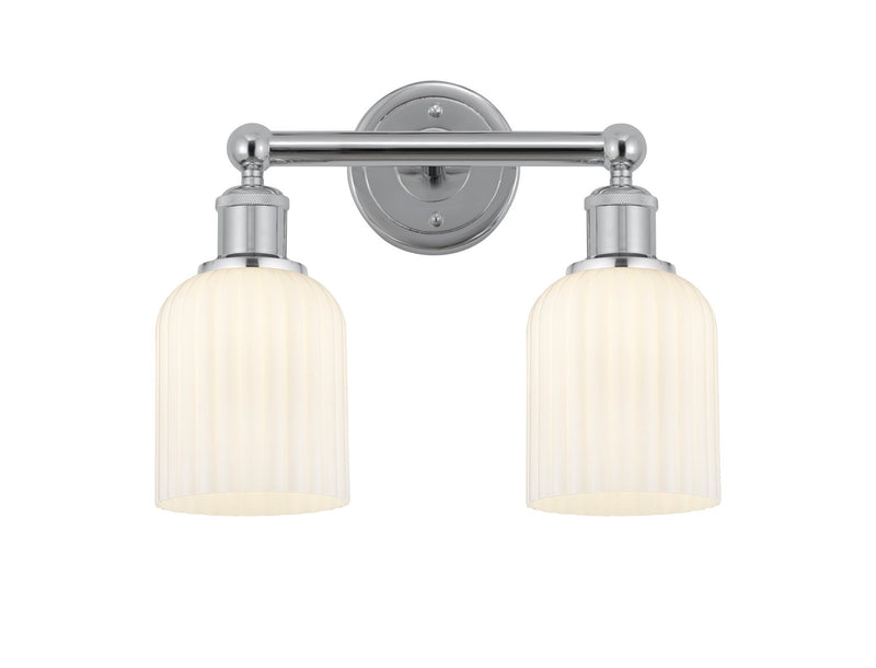Innovations 616-2W-PC-G559-5GWH Two Light Bath Vanity, Polished Chrome