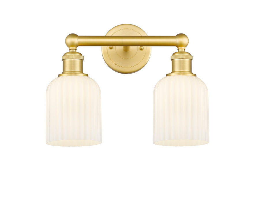 Innovations 616-2W-SG-G559-5GWH Two Light Bath Vanity, Satin Gold