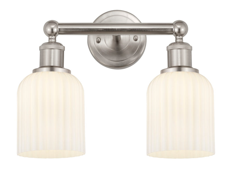 Innovations 616-2W-SN-G559-5GWH Two Light Bath Vanity, Brushed Satin Nickel