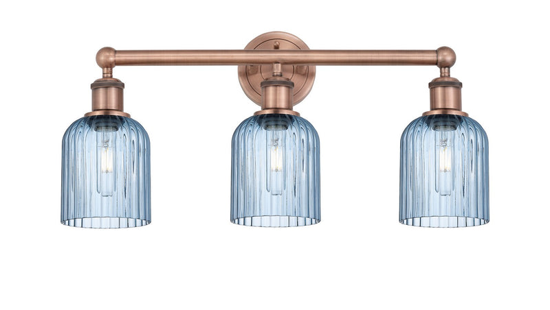 Innovations 616-3W-AC-G559-5BL Three Light Bath Vanity, Antique Copper