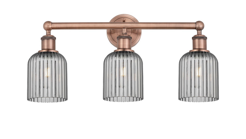Innovations 616-3W-AC-G559-5SM Three Light Bath Vanity, Antique Copper