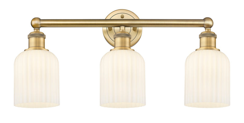 Innovations 616-3W-BB-G559-5GWH Three Light Bath Vanity, Brushed Brass