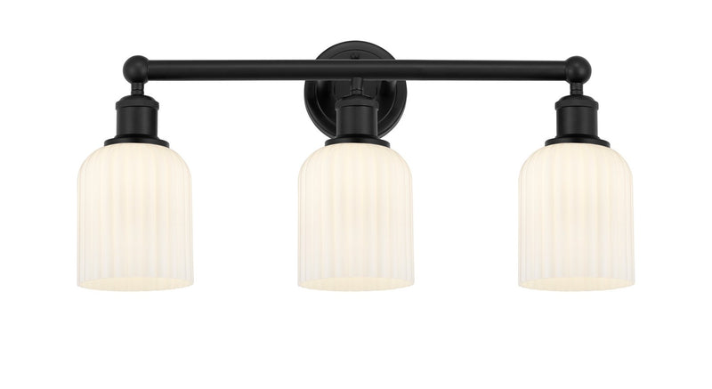 Innovations 616-3W-BK-G559-5GWH Three Light Bath Vanity, Matte Black