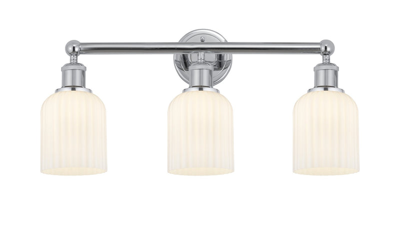 Innovations 616-3W-PC-G559-5GWH Three Light Bath Vanity, Polished Chrome
