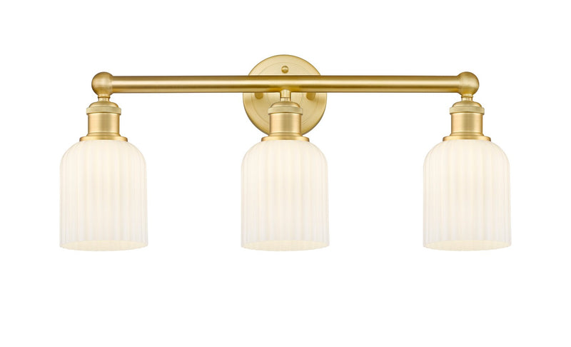 Innovations 616-3W-SG-G559-5GWH Three Light Bath Vanity, Satin Gold