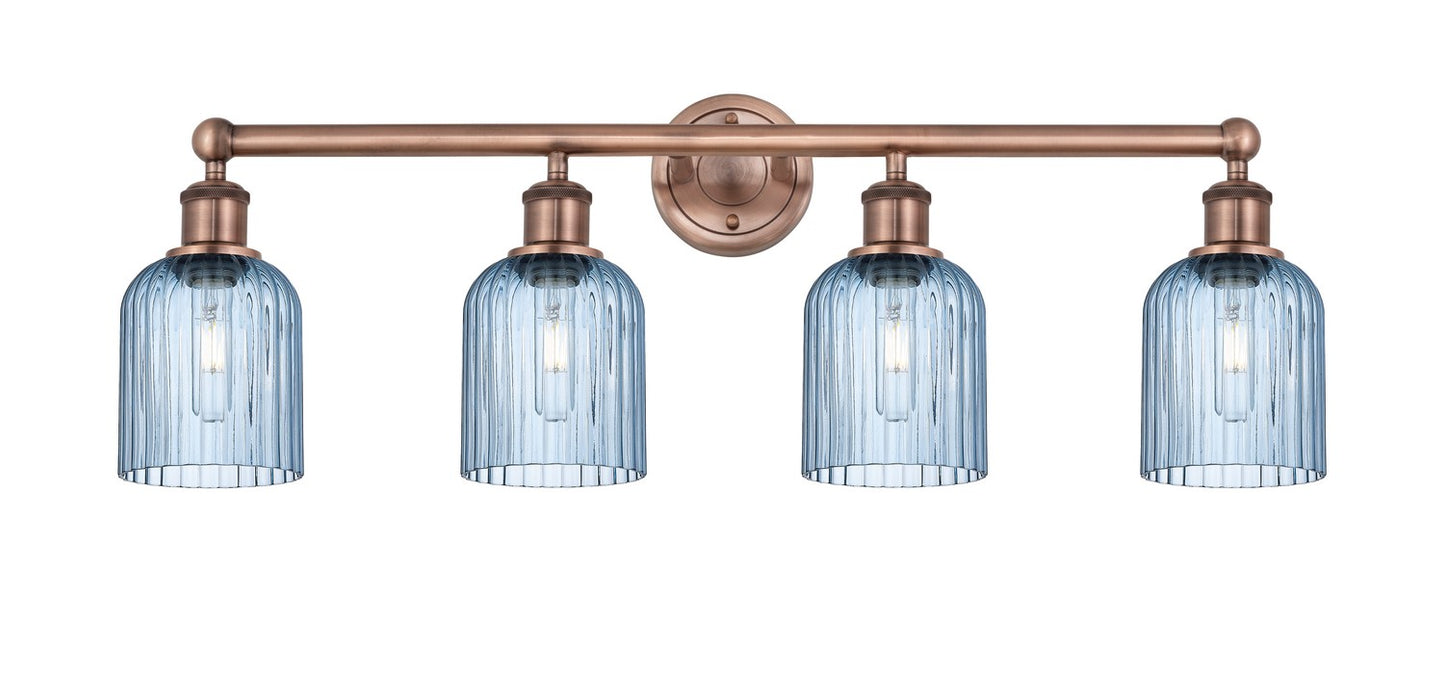 Innovations 616-4W-AC-G559-5BL Four Light Bath Vanity, Antique Copper