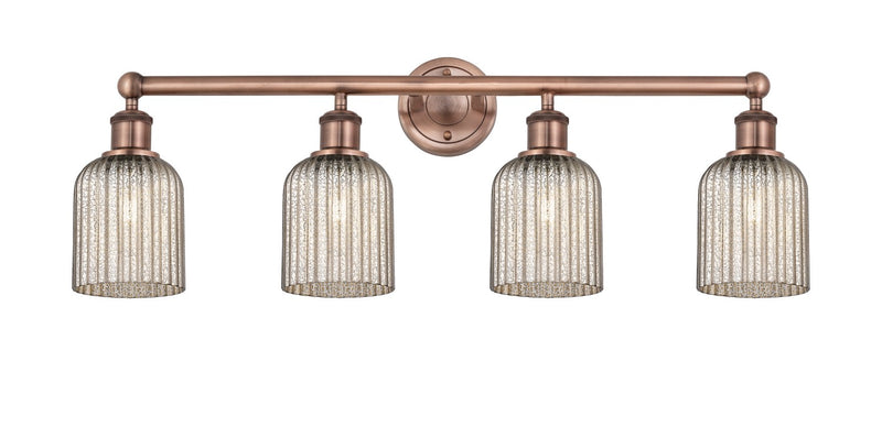 Innovations 616-4W-AC-G559-5ME Four Light Bath Vanity, Antique Copper