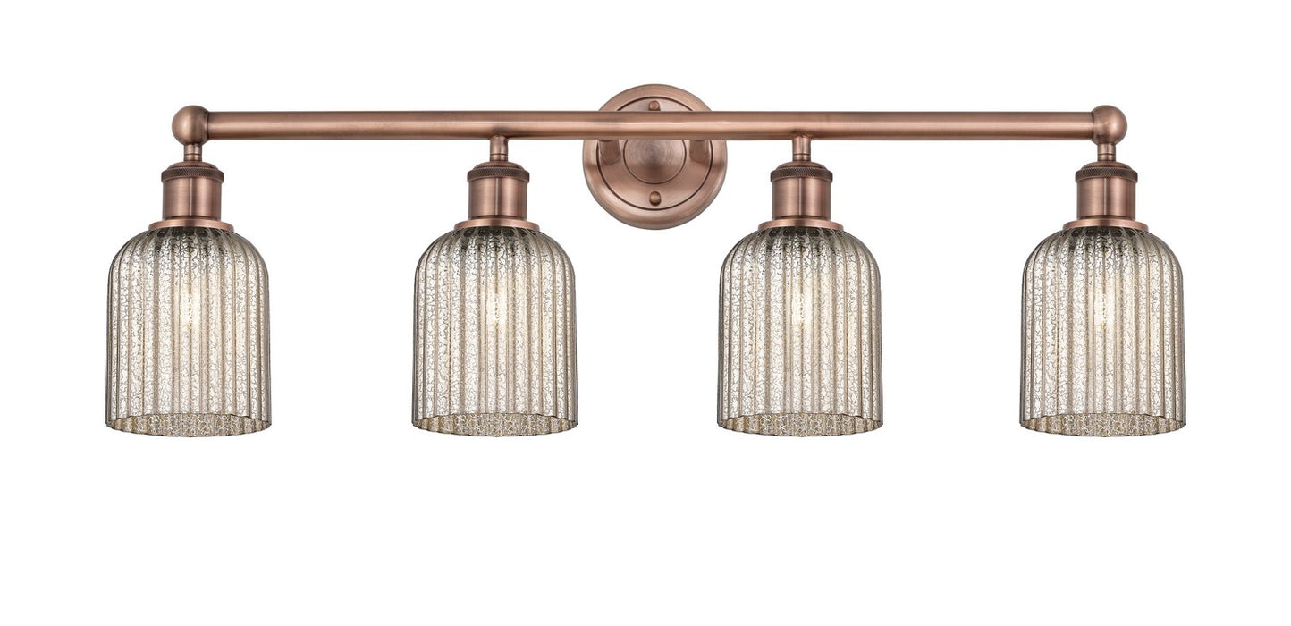 Innovations 616-4W-AC-G559-5ME Four Light Bath Vanity, Antique Copper