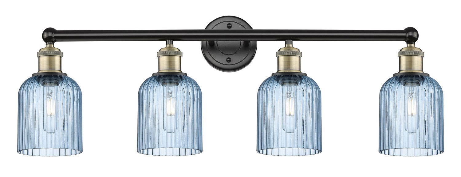 Innovations 616-4W-BAB-G559-5BL Four Light Bath Vanity, Black Antique Brass